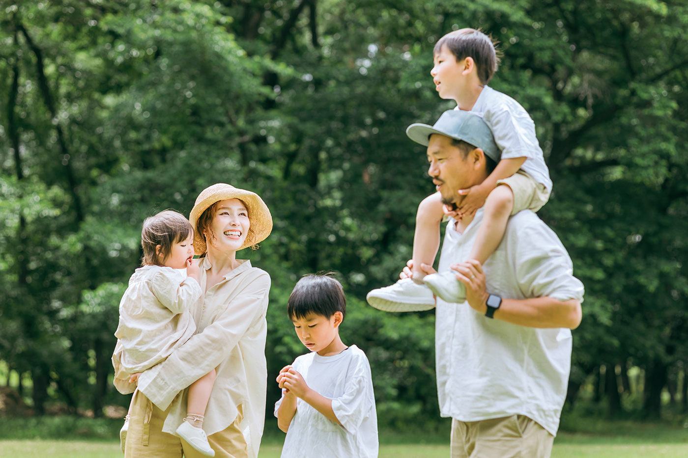 家族で公園に来た日のカフェ利用