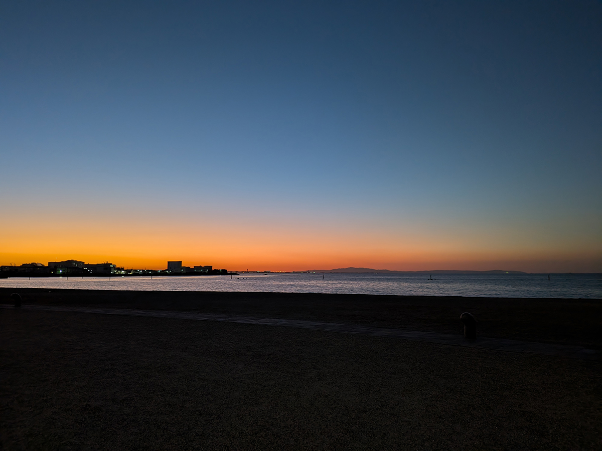 夕方の二色の浜ビーチ