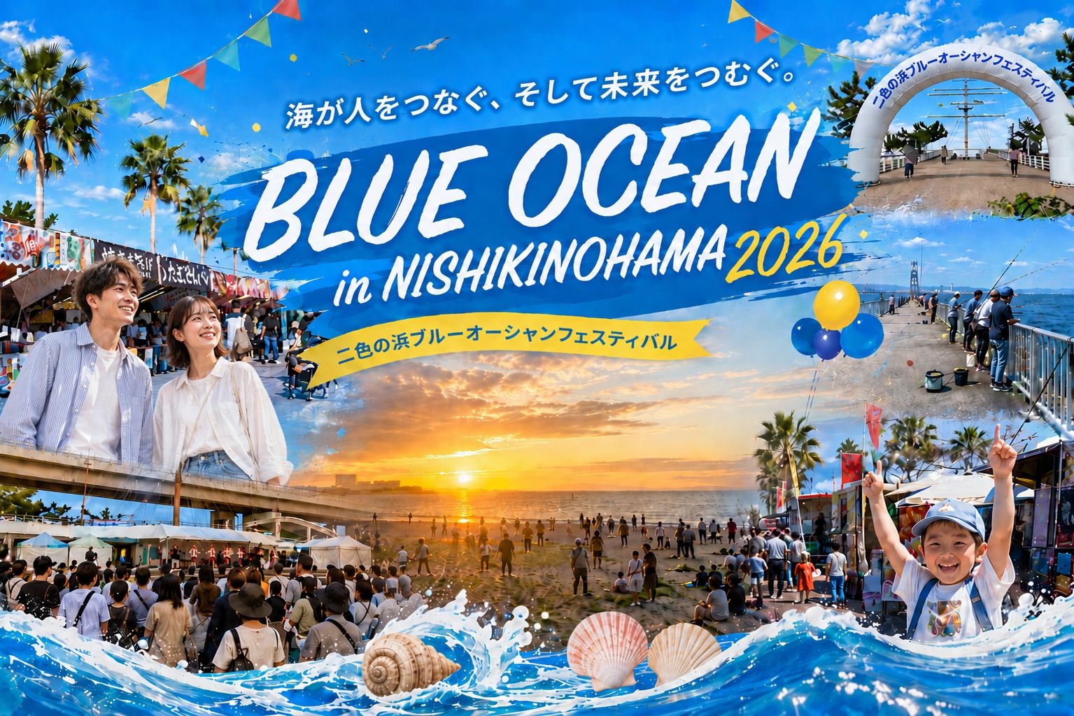 二色の浜ブルーオーシャンフェスティバル2026のメインビジュアル