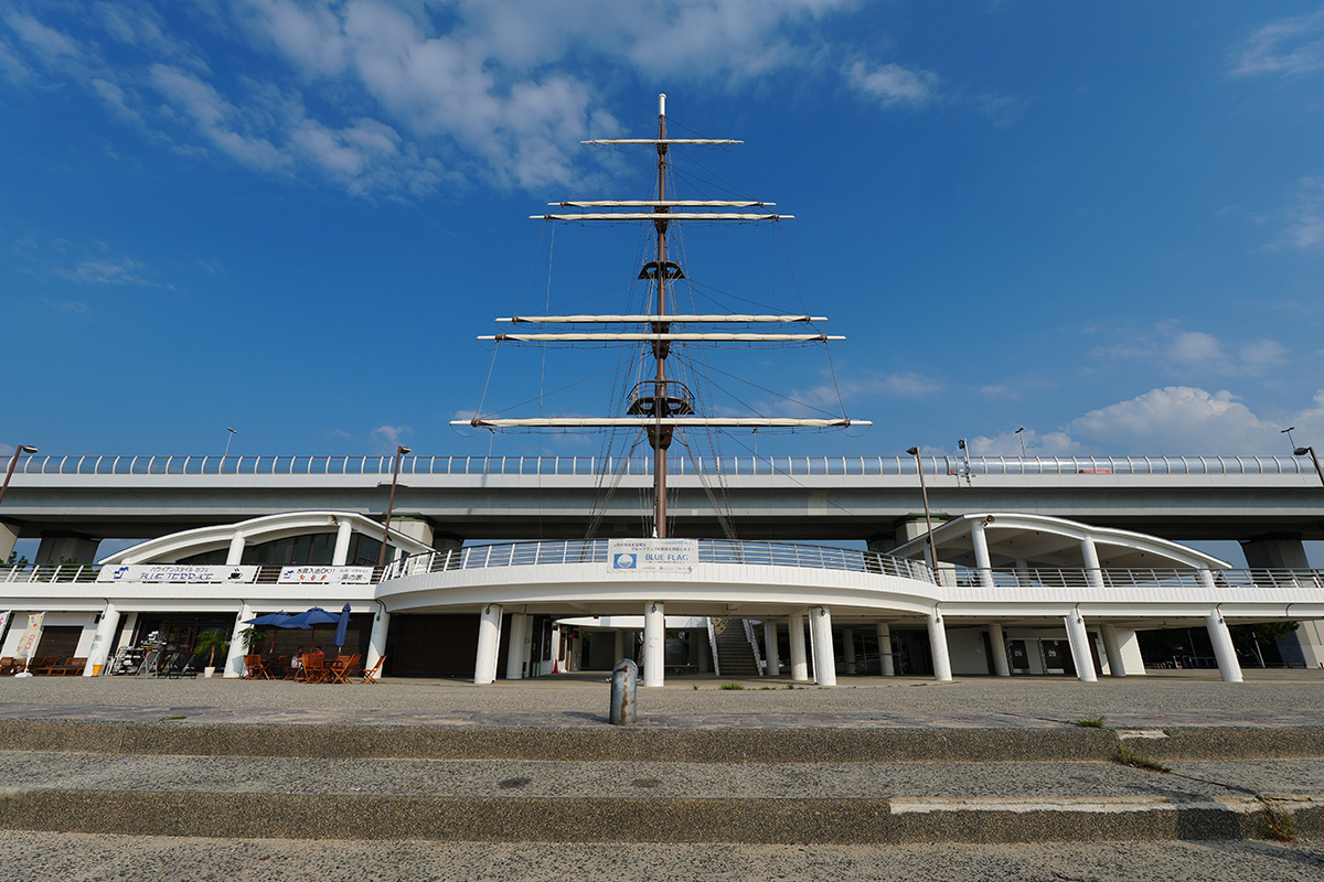 二色の浜公園 帆船マスト周辺